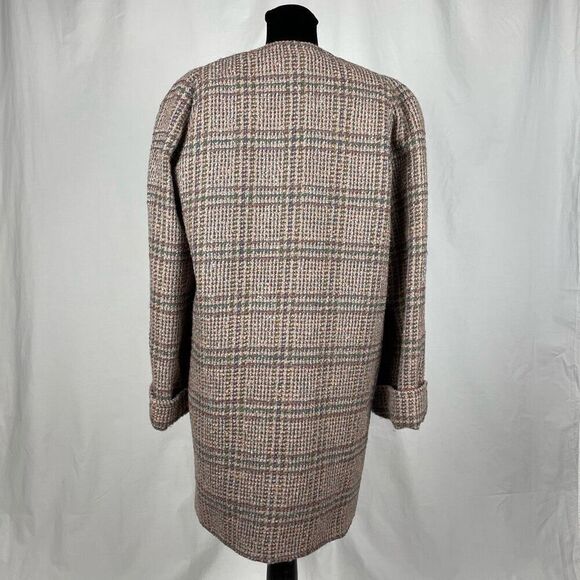Vintage Jaeger 100% Wool Tweed Collarless Blazer - Women’s 6 - Picture 3 of 9
